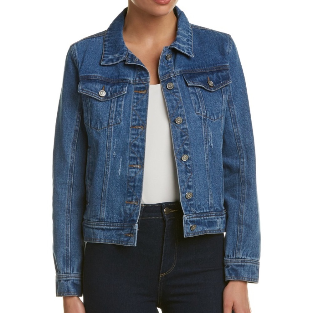 NWT Lunik Embroidered Bird Denim/Jean Jacket - Picture 2 of 6